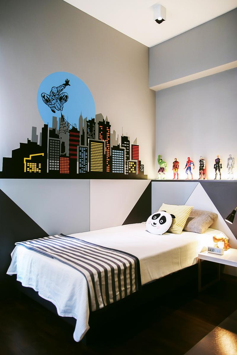 dormitor pentru copii supereroi