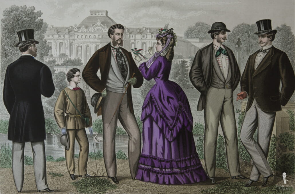 Imbracaminte victoriana pentru barbati in iunie 1871