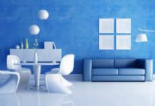 5 idei de amenajare interioara folosind culoarea albastra